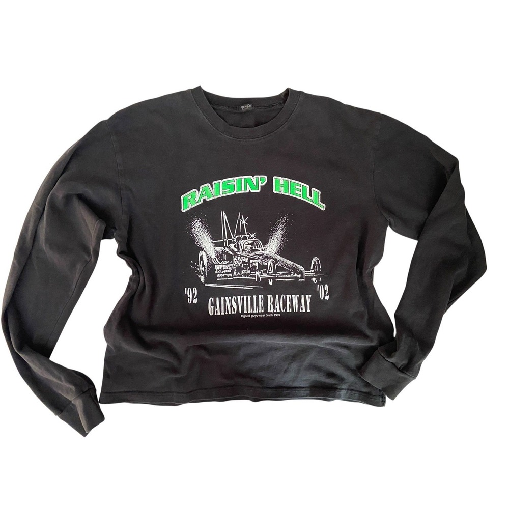 Y2K John Galt Gainsville Raceway Long Sleeve Tee Size S Indie Grunge Motersports